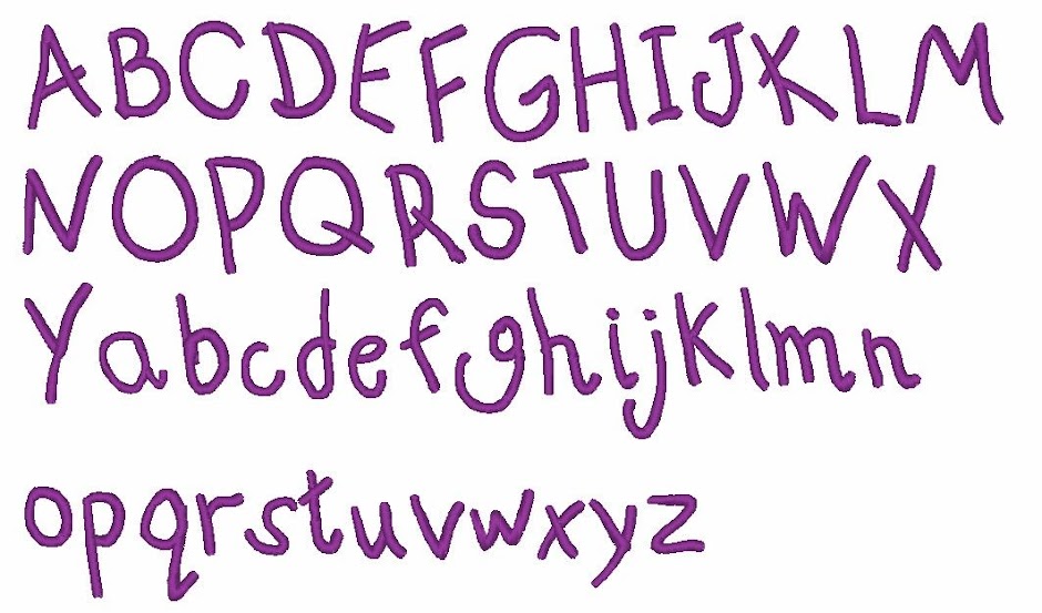 Vector Child Handwriting Font Free Cricut Explore, Silhouette and other cutting machines.