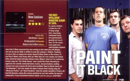 PAINT IT BLACK's New Lexicon- March ALTERNATIVE PRESS review