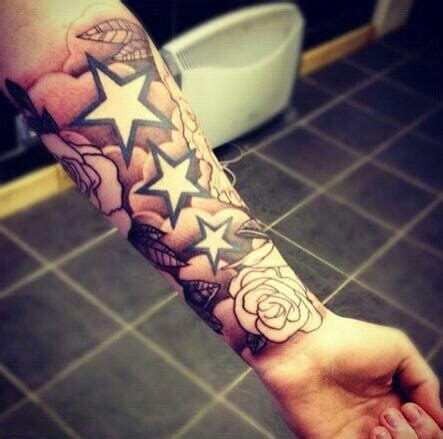 legit stars   tatted sleeve tattoos  piercings