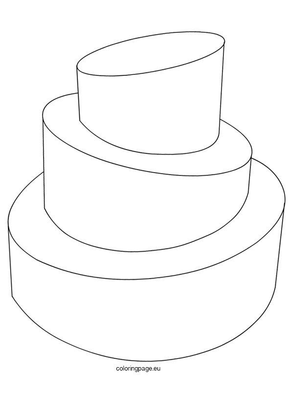  Wedding  Cake  Template Coloring  Page