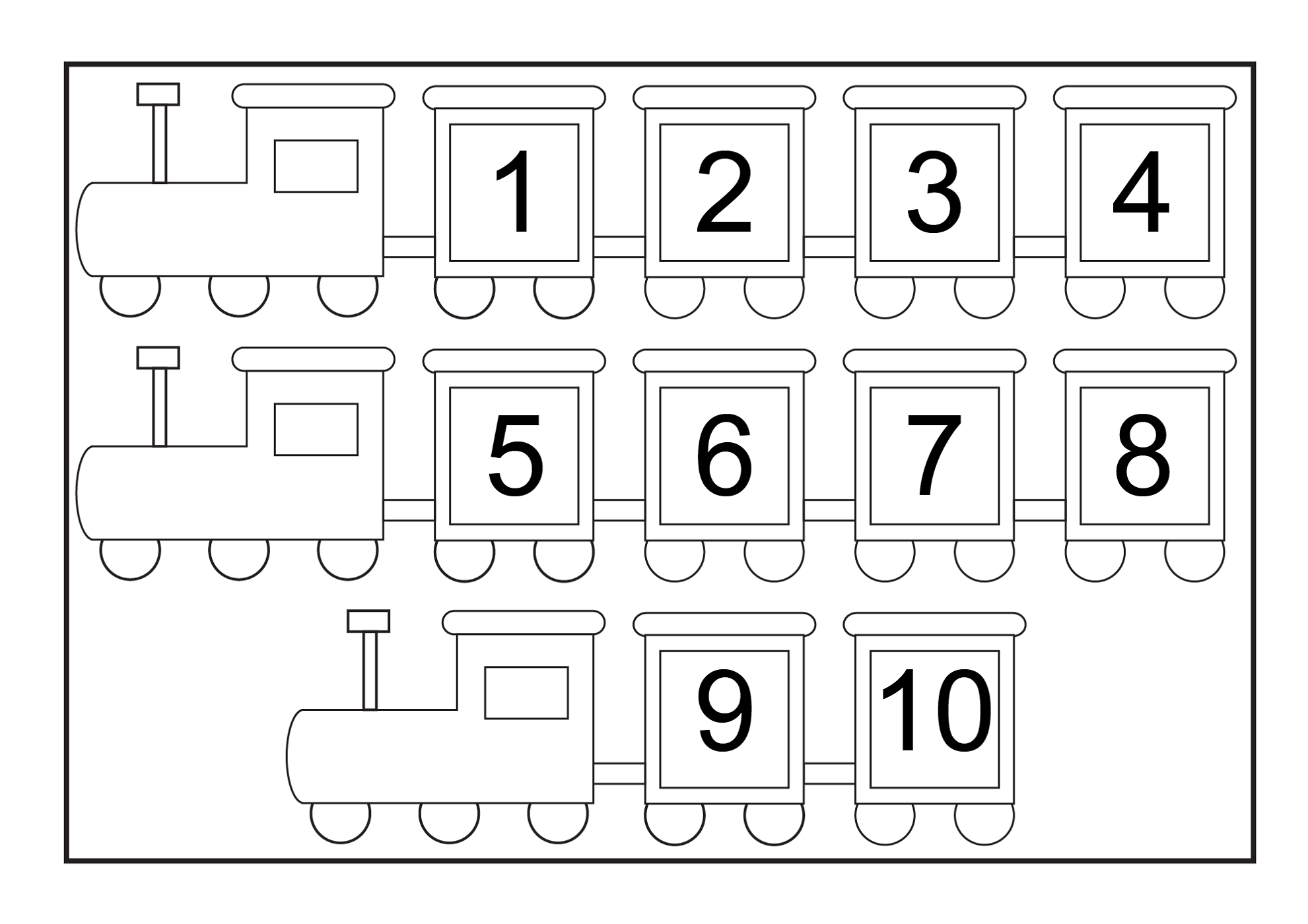 Printable Number Charts 1-10 | Activity Shelter