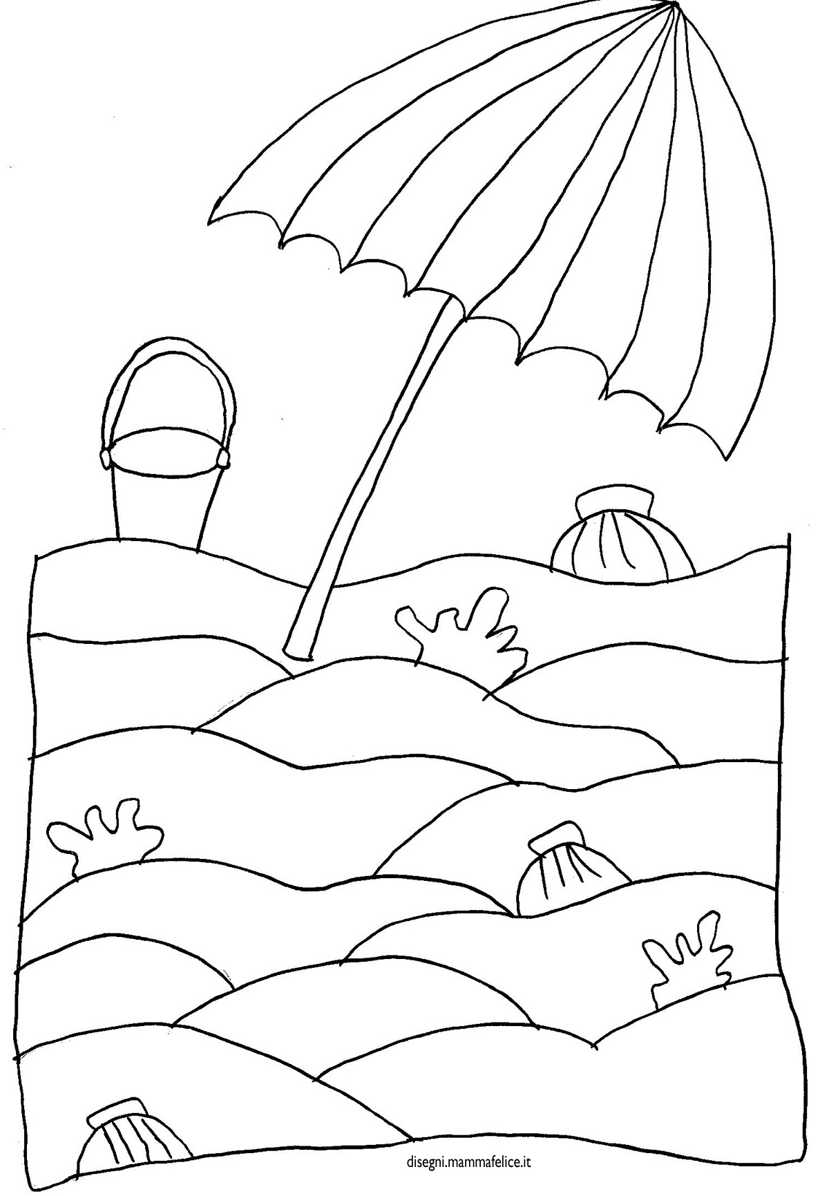 disegno per bambini da colorare gratis vacanze estate