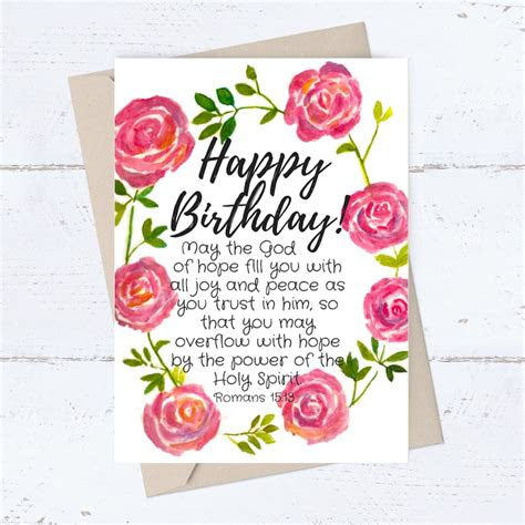 Perfect to print and have on hand! birthday card printable christian birthday card religious etsy