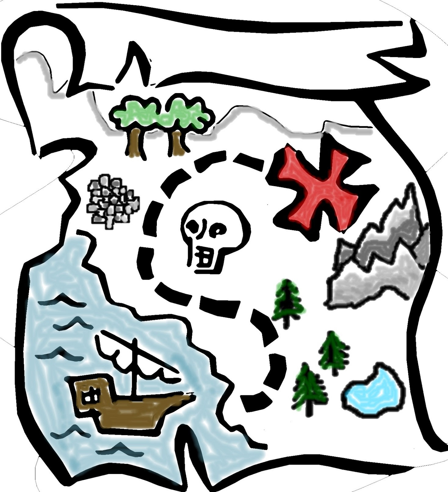 treasure map templates for children clipart best