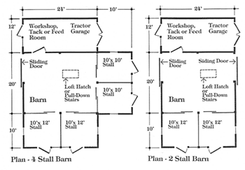 Barn Plans, Stable Designs, Building Plans For Horse Housing ...
