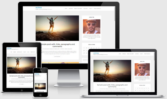 Responsive View - Kotha Blogger Template
