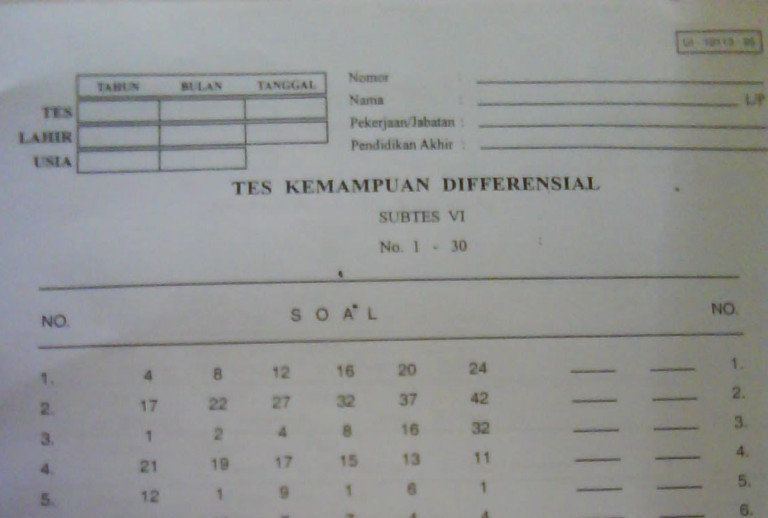 Soal Soal Psikologi  Service Laptop