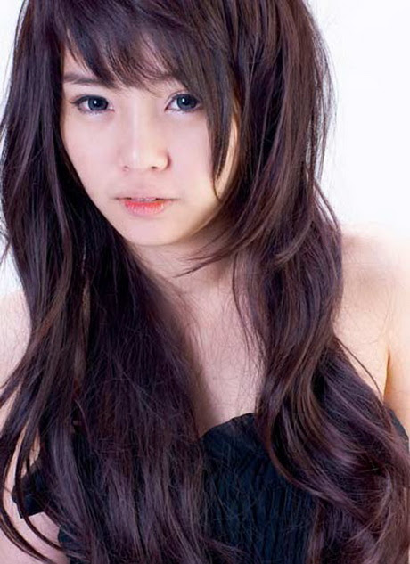 Long layered with bangs haircuts