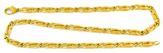 Originalfoto PFAUENAUGE ODER TIGERAUGE-KETTE, MASSIV GELBGOLD LUXUS!