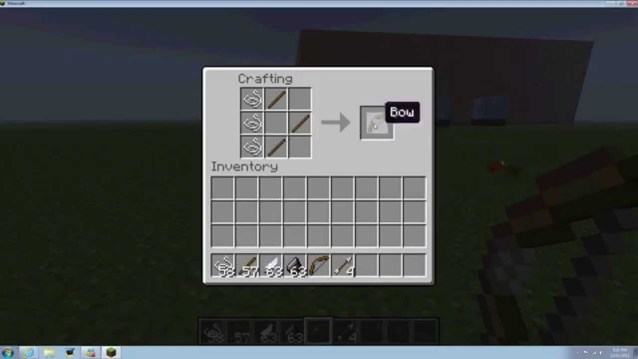 how to make a crossbow and arrows in minecraft - YouTube