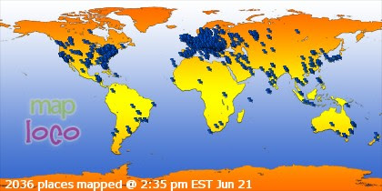 Locations of Site Visitors