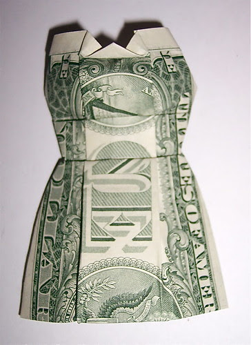 dollar bill origami instructions. First fold the dollar bill