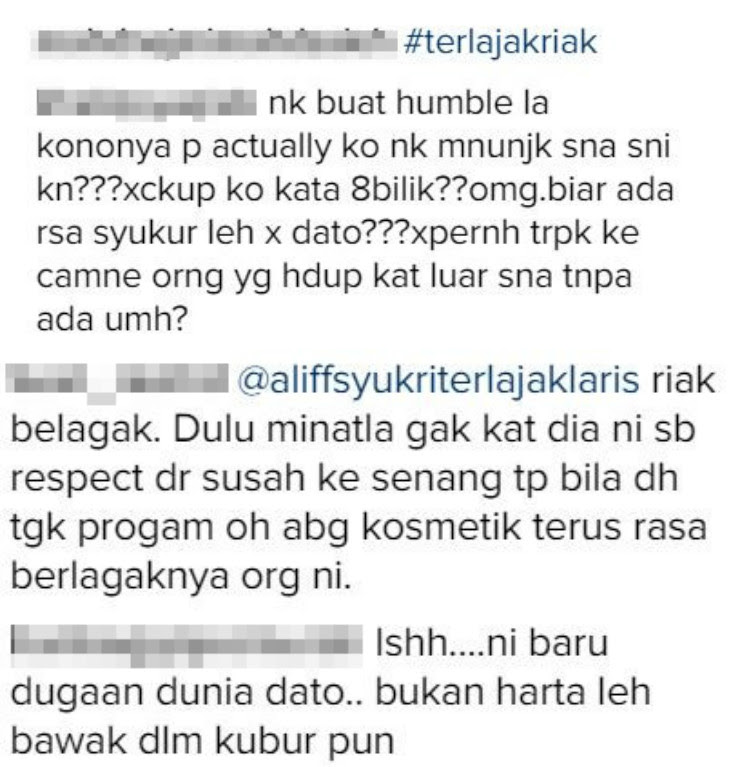 ... Tuhan Jauhkan Riak Dari Hati Kita Semua. Termasuk Kamu, Aliff Syukri