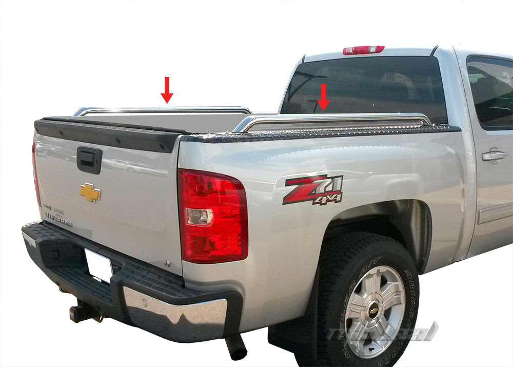 New 2pcs Stainless Truck Bed Rails For 2007-2013 Silverado ...