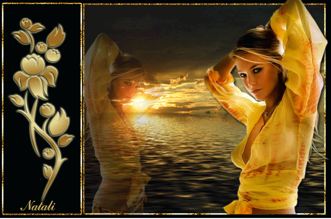 Wonderful animada chica rubia en una luz vestido amarillo