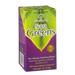 Lifestream Supa Greens, 100 vegetarian capsules,450mg