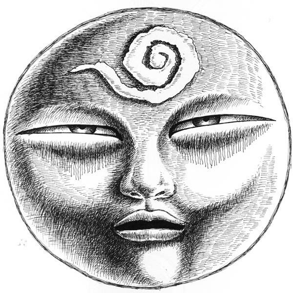 なかなか脱がないので太陽がちょいちょい変顔してくる 16年10月04日のイラストのボケ ボケて Bokete
