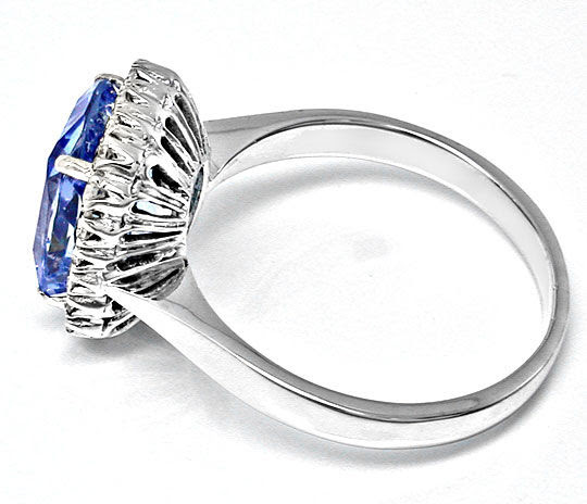 Foto 3, Neu! Riesen-Traum-Safir im Diamant-Ring Luxus Portofrei, S8585