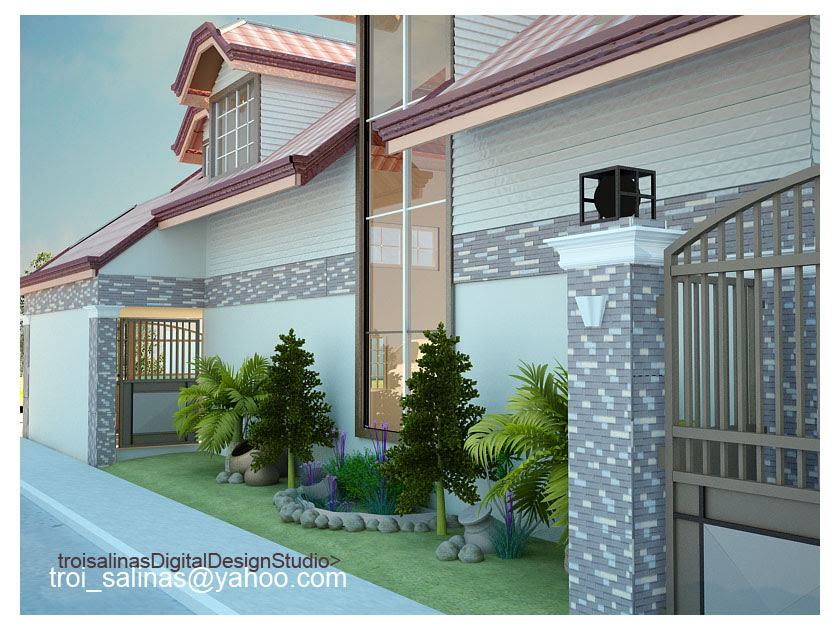 Exterior design of private house.(GraceLand Village, Philippines.)