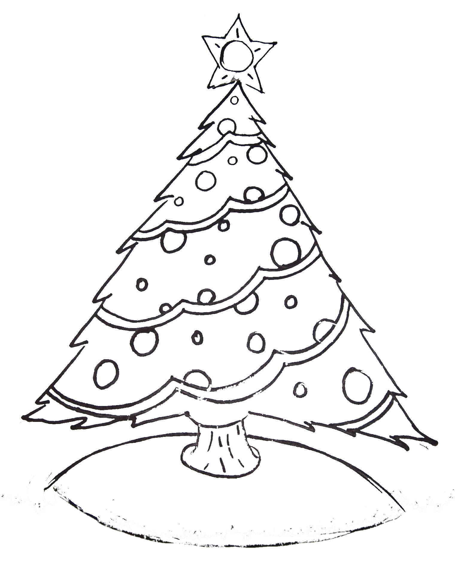 Free Printable Christmas Tree and Santa Coloring Pages - Kids Creative