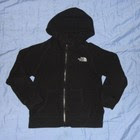 THE NORTH FACE JACKET SIZE 4T BOYS GIRLS FLEECE BLACK HOODED LIGHT WEIGHT EUC