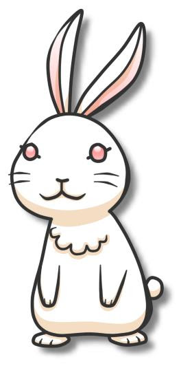 白うさぎイラスト素材 Kmsys卯年賀状イラスト素材集
