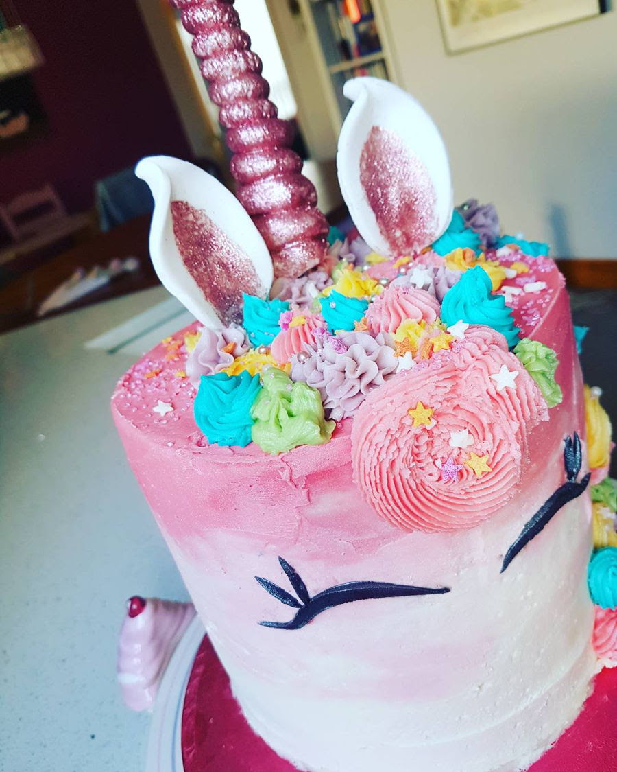 Unicorn First Birthday Cake - CakeCentral.com