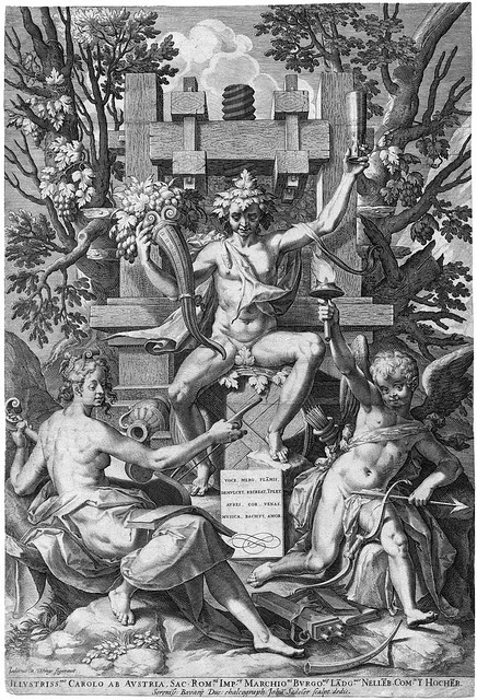 Sadeler, Johannes bacchus amor music