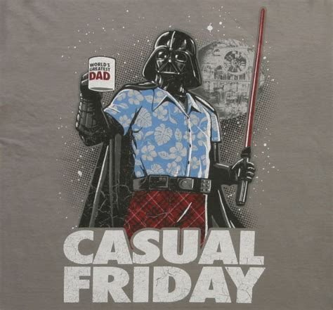 star wars casual friday  shirt darth vader meets office