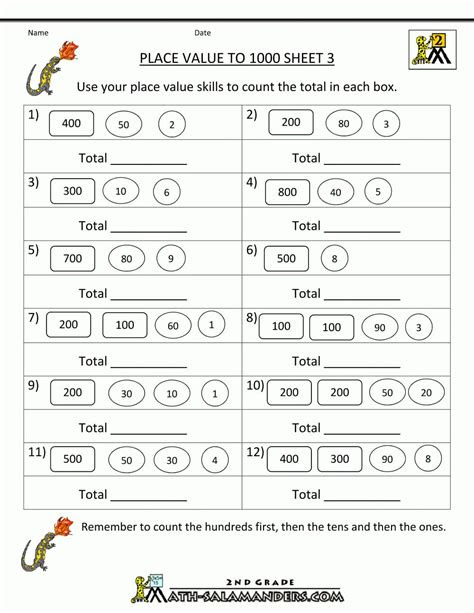  math place value worksheets to hundreds db excelcom