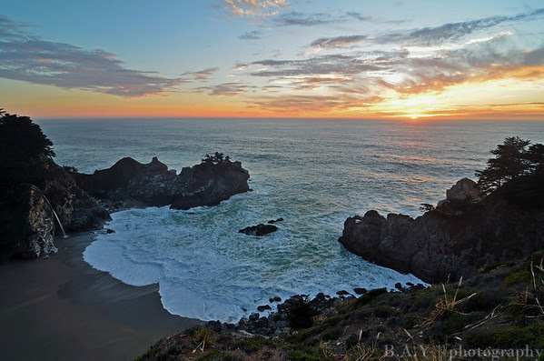 McWay Falls at sunset, Pfeiffer state beach