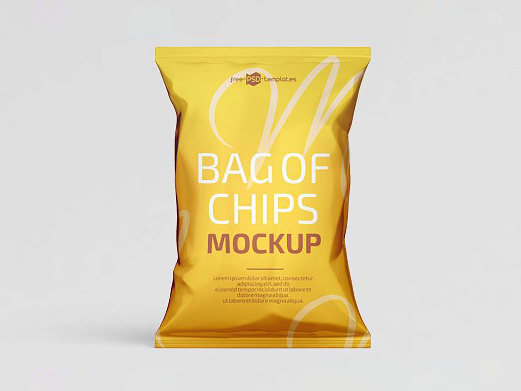 Free Chips Bag Mockup Psd