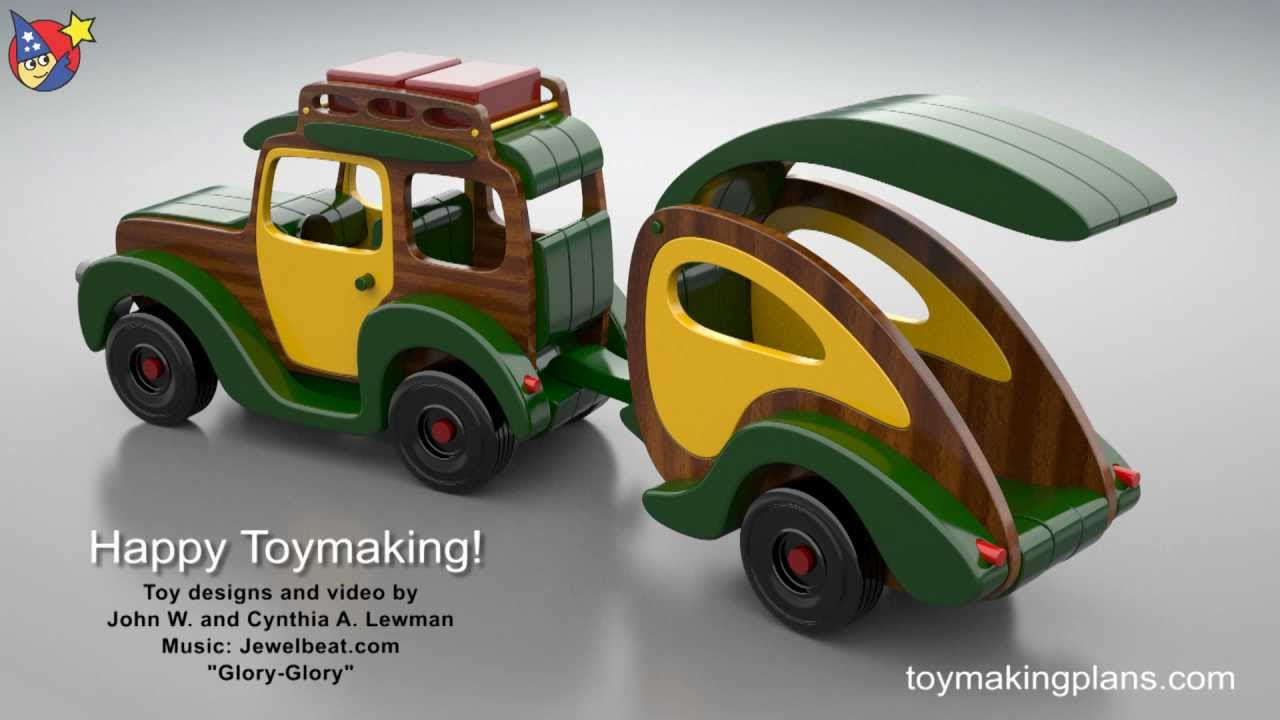 Wood Toy Plans - Woody Wagon and Trailer - YouTube