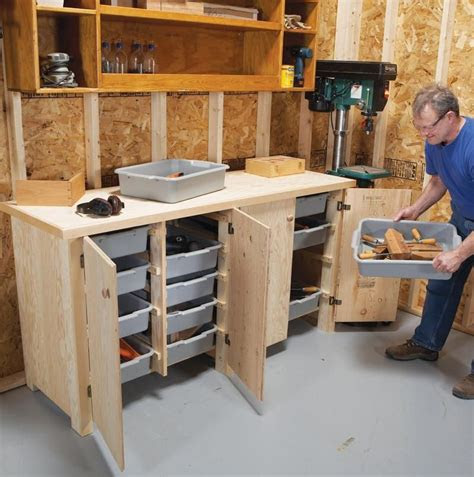 woodworking workshop cabinets plans diy