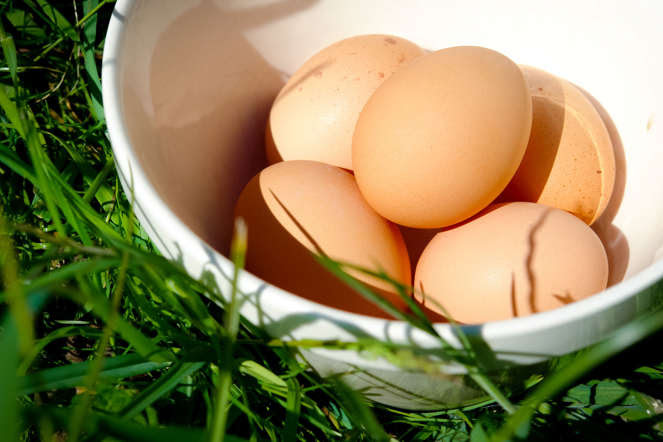 Free range eggs contains 1/3 less cholesterol and 1/4 less saturated than the commercially-produced ones.