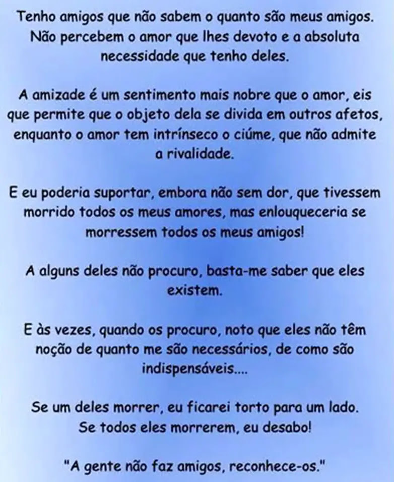 Frases A Verdadeira Amizade Frases Frases Frases Reflexão Amizade