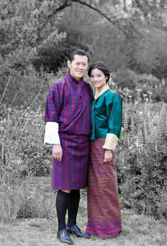 His Majesty Jigme Khesar Namgyel Wangchuck with Jetsun Pema