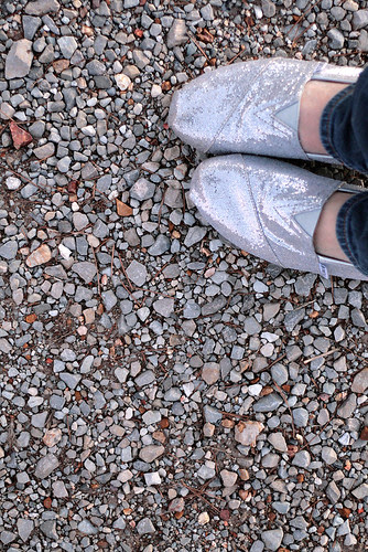 Silver glitter Toms