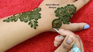 Download Lagu Very Stylish Easy Beautiful Mehndi Design For Hand Teej Special Mehndi Arham Mehndi Designs Mp3