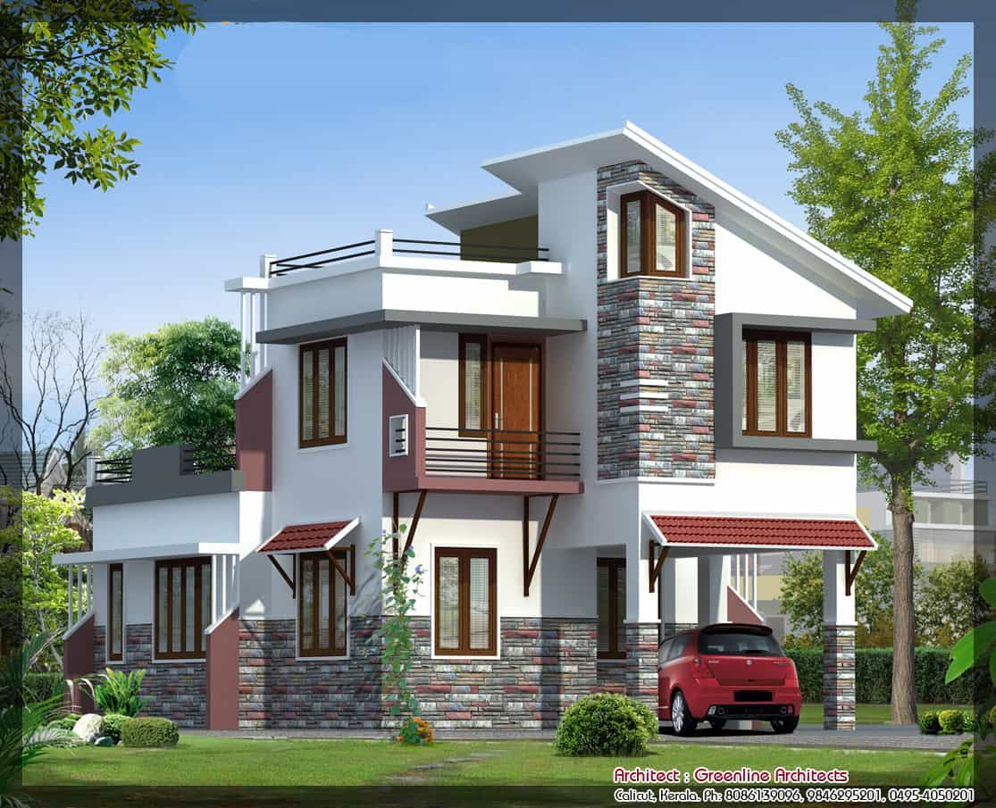 Latest Villa Elevation at 1577 sq.ft