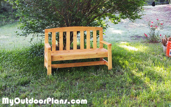 DIY 2x4 Outdoor Bench MyOutdoorPlans Free Woodworking ...