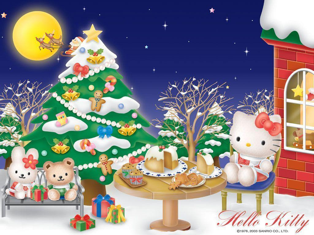 Hello Kitty Christmas Backgrounds - Wallpaper Cave