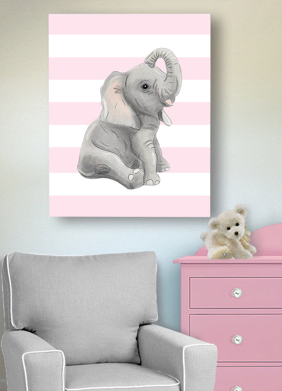 baby elephant nursery wallpaper