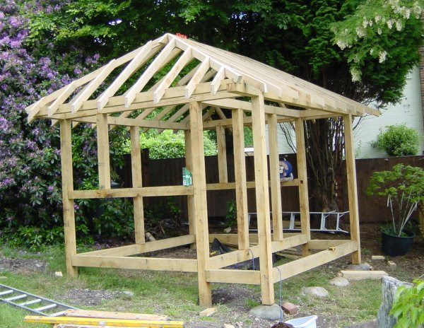 Build a Japanese Tea House - assembling the roof