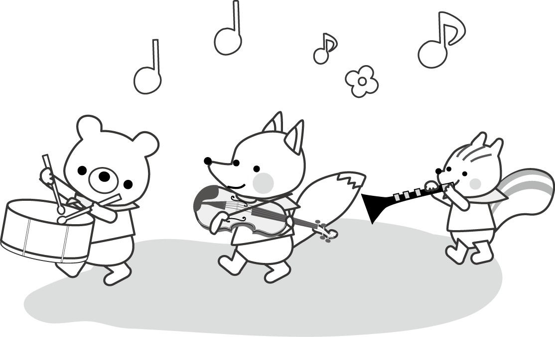 音楽隊 音楽会のイラスト 無料イラスト素材