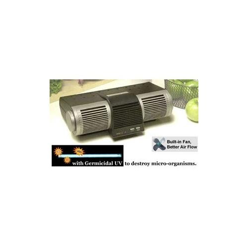 HEAVEN FRESH HF-210 IONIC ROOM AIR PURIFIER PLUS GERMICIDAL UV LIGHT. To 46 sq mts-Black/Silver