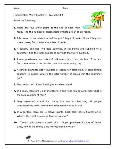 Here you will find more of our 5th grade math word problems. multiplication word problems worksheets grade 5 worksheets master