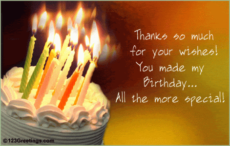 Thank You For Happy Birthday Wishes