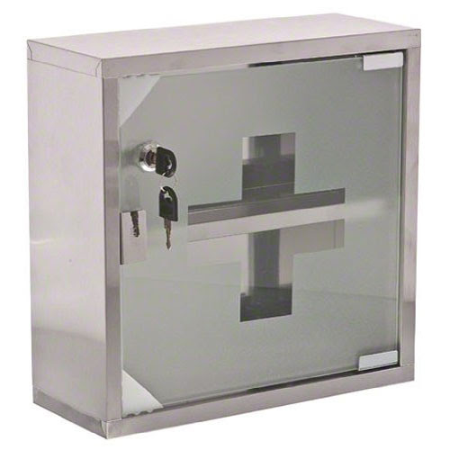Wall Mounted Lockable First Aid Medicine Cabinet Cupboard ...