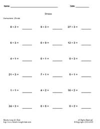 Basic Handwriting for Kids - Mathematics - Division